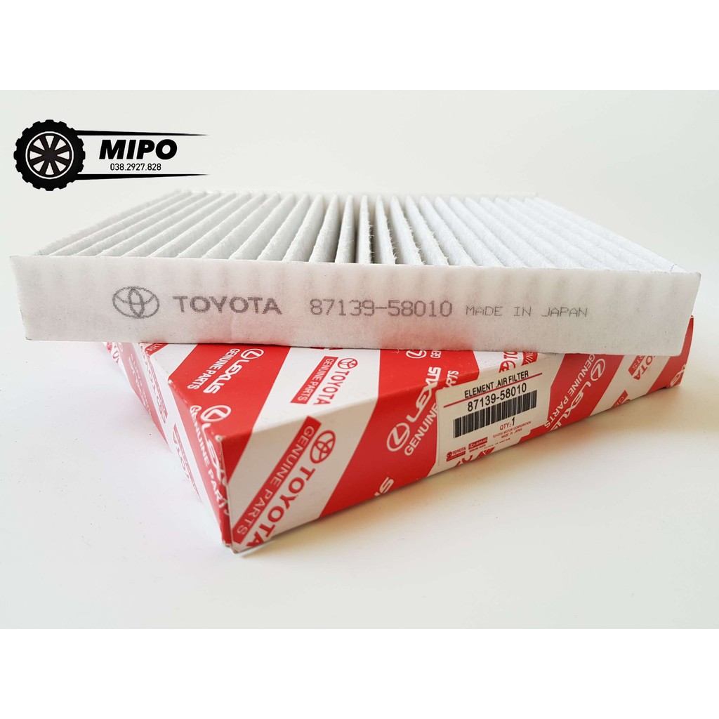 Lọc gió điều hòa (than hoạt tính) xe Innova (17-22), Fortuner (16-22), Hilux (16-22) (Mã : 8713958010 / 871390K070)