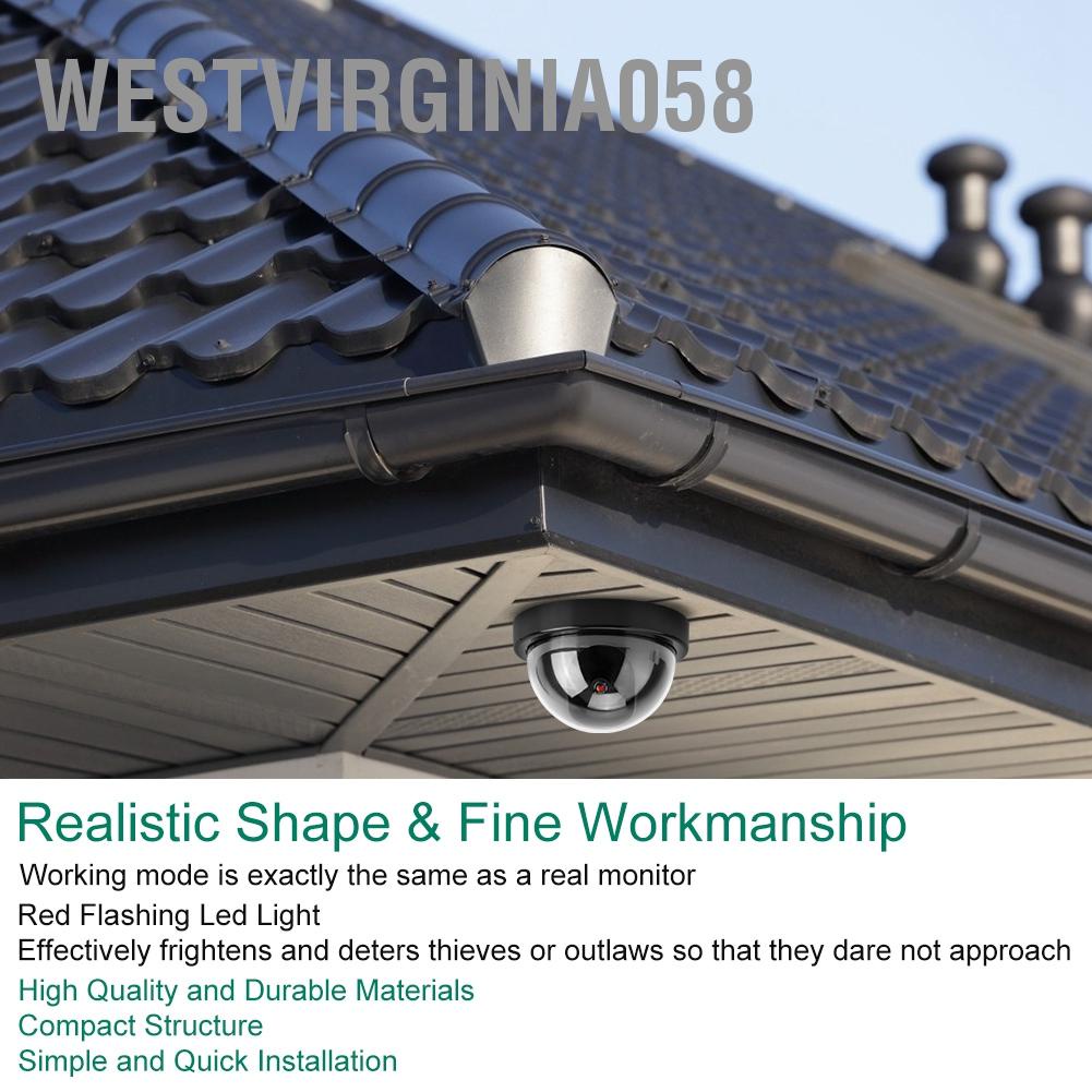 Có thể bán buôn 4 cái Camera mô phỏng mái vòm Camera quan sát giả An ninh giả với ánh sáng đèn Led nhấp nháy Westvirginia058 Hàng giao ngay