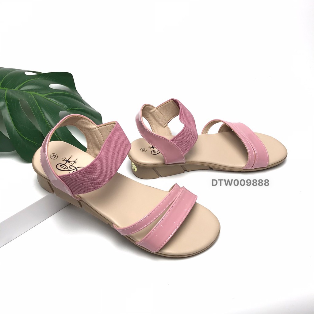 Sandal nữ BlTIS ❤️FREESHIP❤️ Dép quai hậu nữ quai chun màu hồng DTW