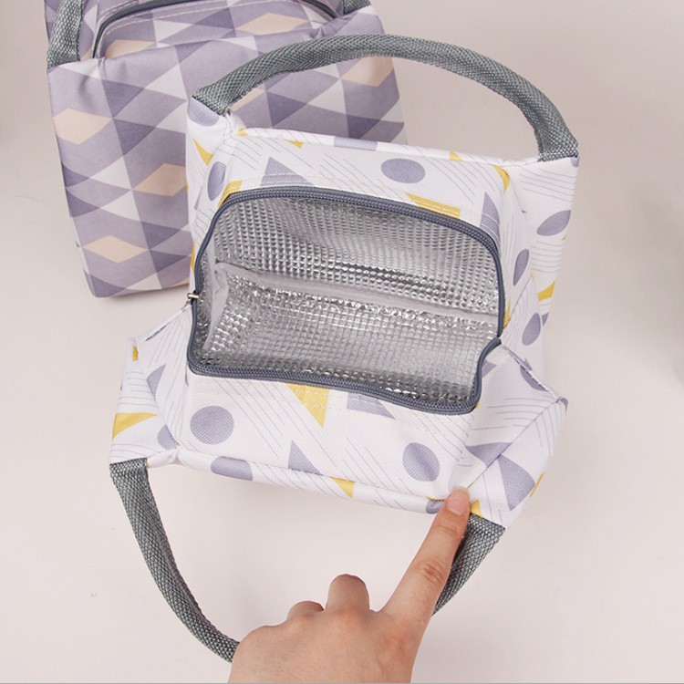 Túi đựng cơm giữ nhiệt vải Oxford vảy sơn (Size 21x16x14cm), túi đựng thức ăn giữ nhiệt