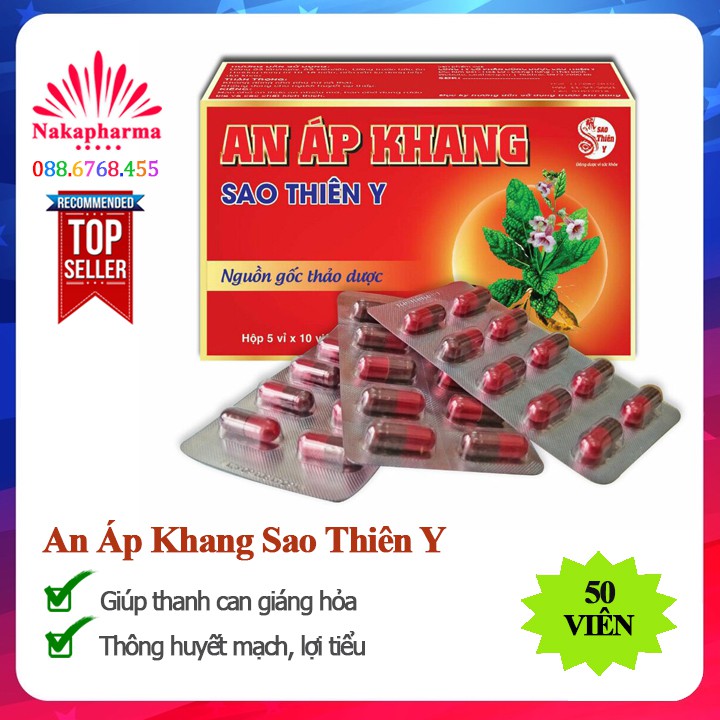 An Áp Khang Sao Thiên Y - Giúp thanh can giáng hỏa, thông huyết mạch, lợi tiểu, bền thành mạch, hỗ trợ hạ huyết áp