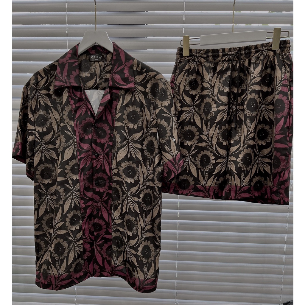 Set quần áo nam ST chất lụa hàn mềm mát không nhăn