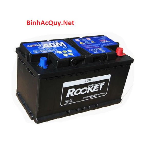 Bình ắc quy START STOP Rocket AGM L6 12V-105AH