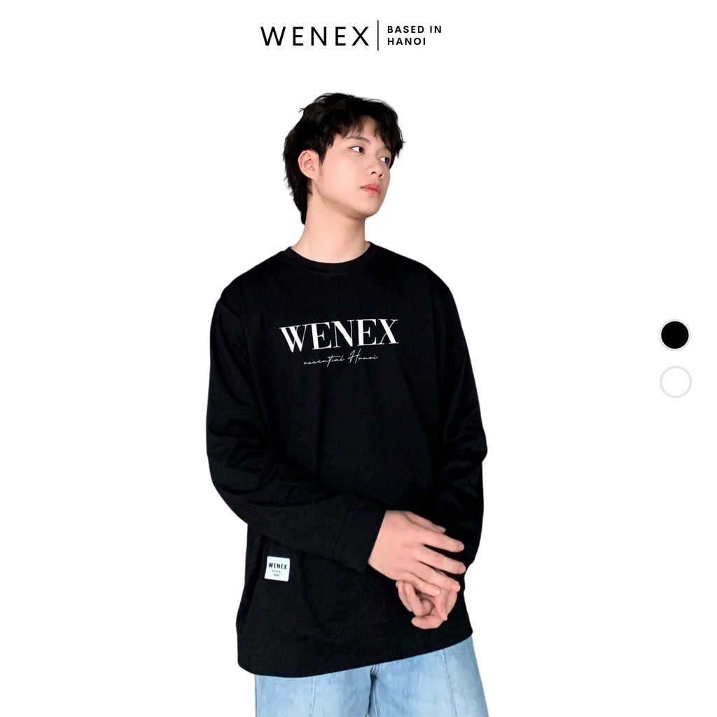 Áo Thun Dài Tay Sweater WENEX Phông Unisex Nam Nữ Cotton Oversize Form Rộng Local Brand Essential Hanoi 2.0