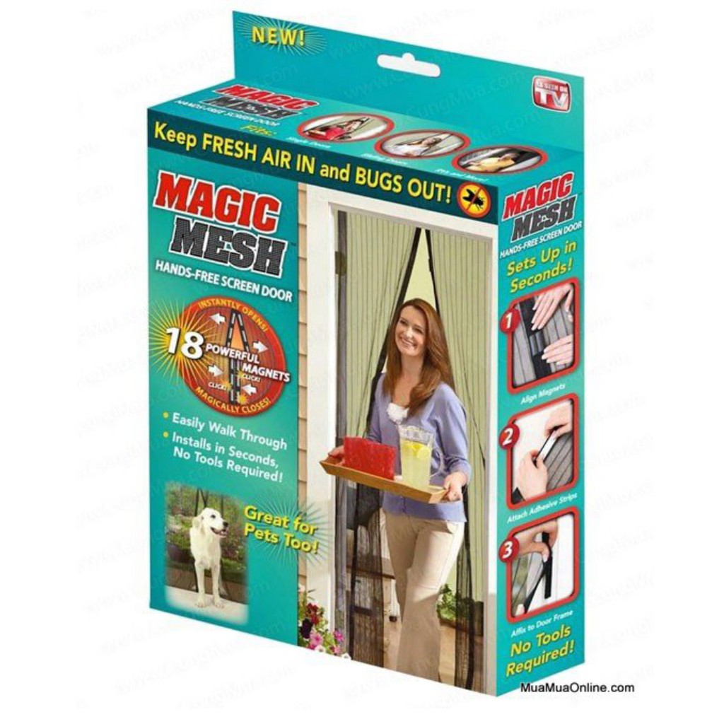 Rèm Cửa Nam Châm Chống Muỗi, Côn Trùng Magic Mesh