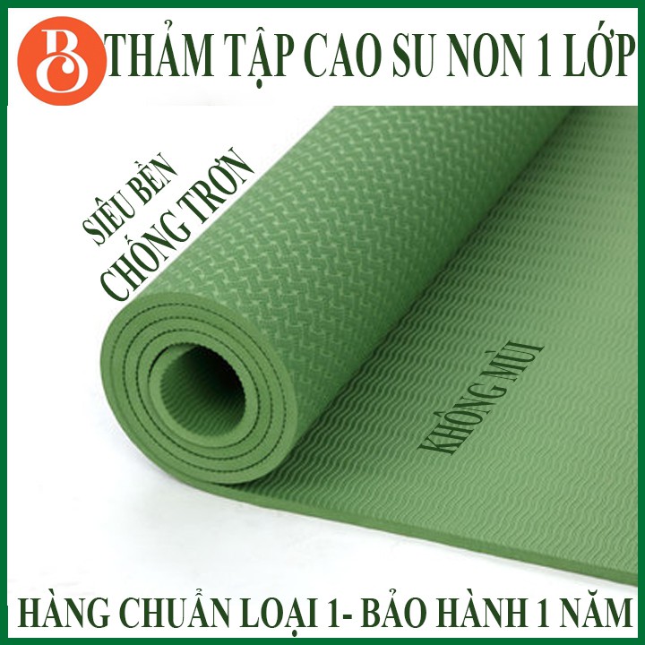 ✅✅Thảm YOGA / GYM - TPE CAO SU NON 1 LỚP SIÊU BỀN , BÁM TỐT .[ BODY CARE ]