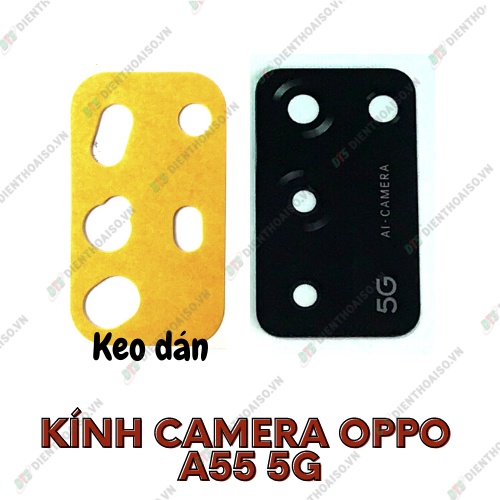 Mặt kính camera oppo a55 5g có sẵn keo dán