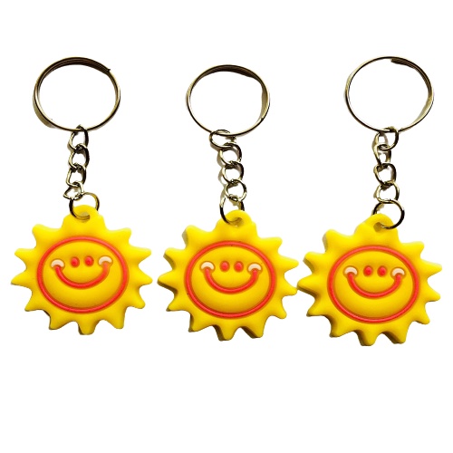 Móc khóa hình hoa mặt trời, hoa hướng dương, cây xương rồng dễ thương