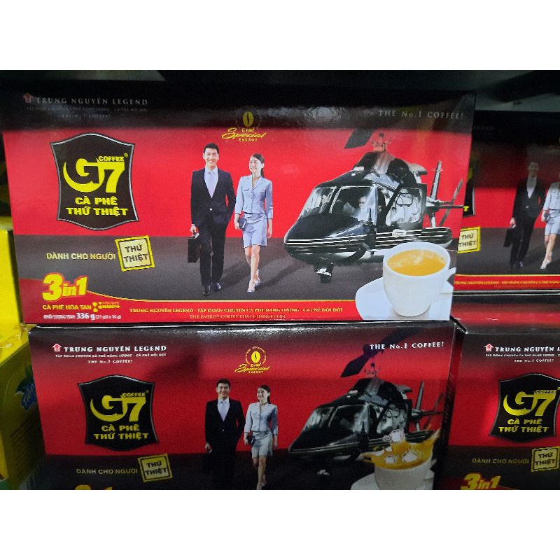 Cà phê hòa tan 3 trong 1 G7 hộp 21 gói