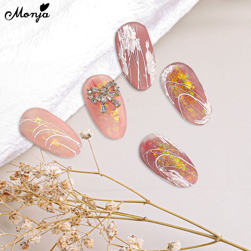 Set 3 cọ vẽ trang trí móng tay nghệ thuật MONJA chuyên nghiệp tiện lợi