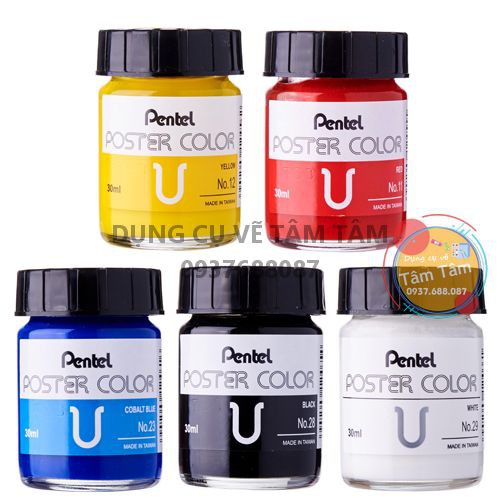 -Màu poster color pentel hủ 30ml