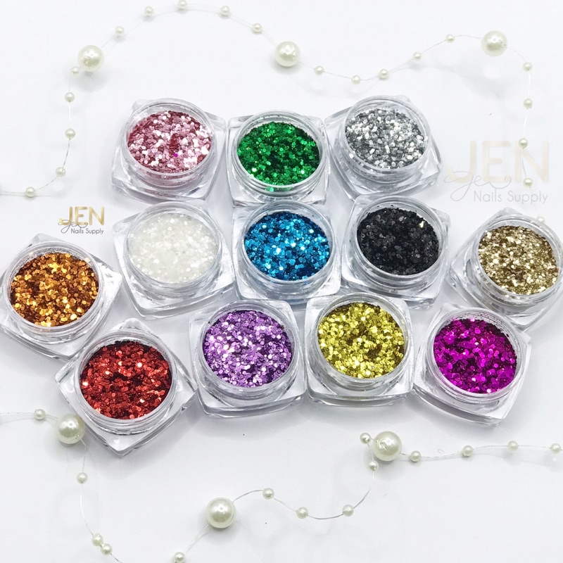 Nhũ kim tuyến set 12 màu-phụ kiện nail móng