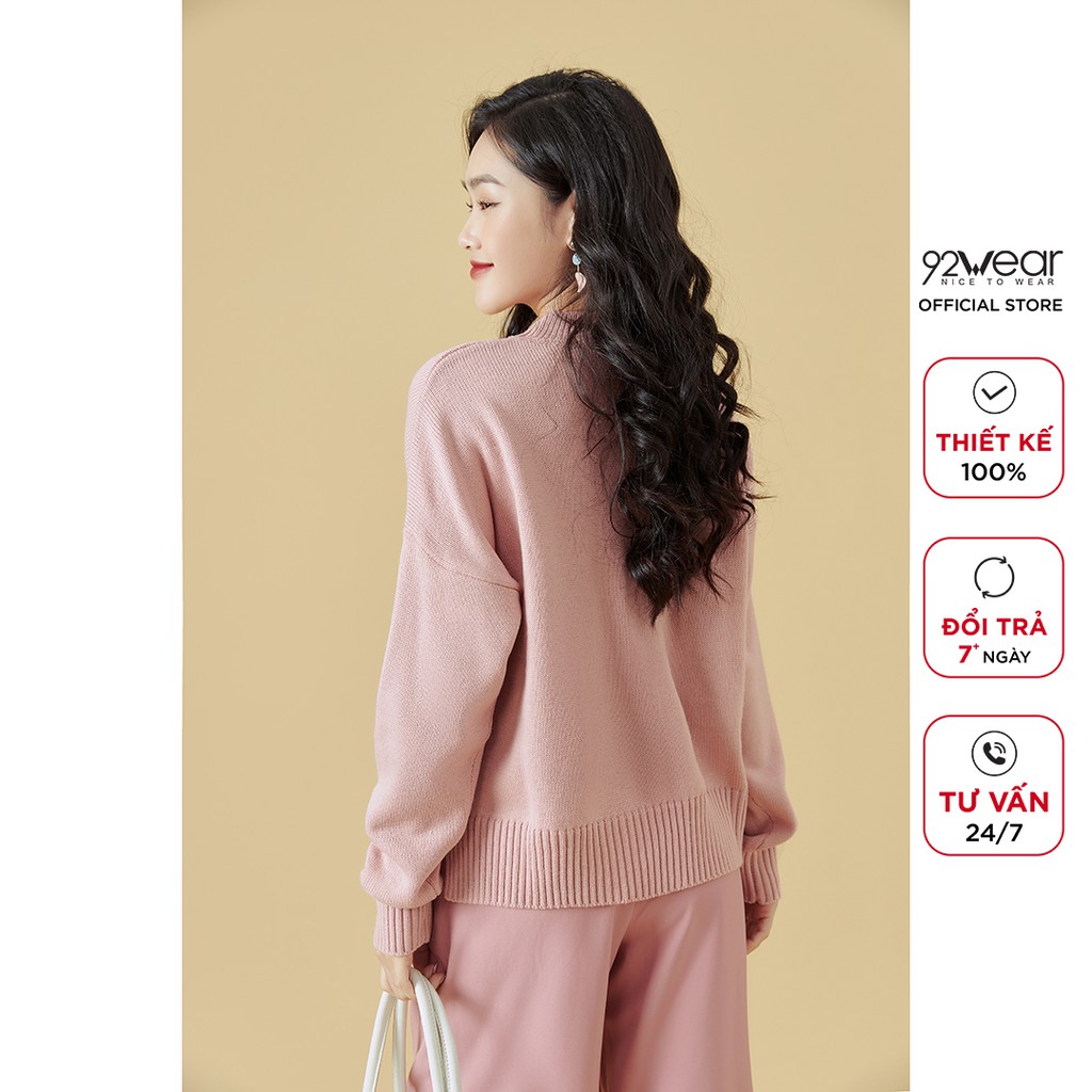 Áo len nữ dài tay 92WEAR, phong cách hàn quốc trẻ trung ALA0054 | BigBuy360 - bigbuy360.vn