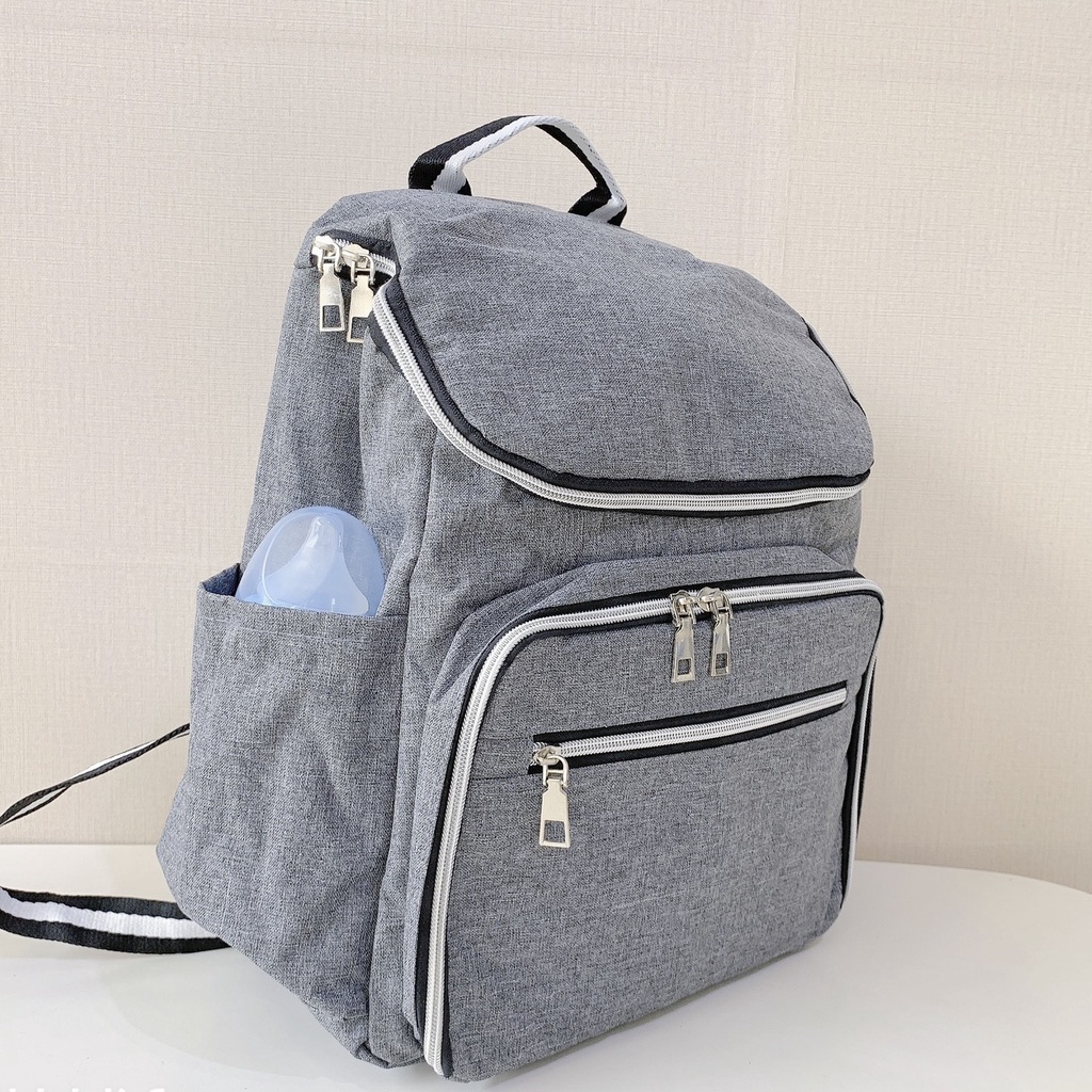 Balo bỉm sữa đa năng phong cách Hàn Quốc cho mẹ, Balo chống nước, giữ nhiệt có dây sạc cực kỳ tiện dụng Nuoiconkieuhan