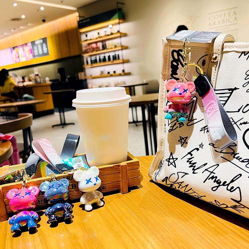 DARNELL Móc Khóa Hình Gấu Bông Màu Gradient Dễ Thương