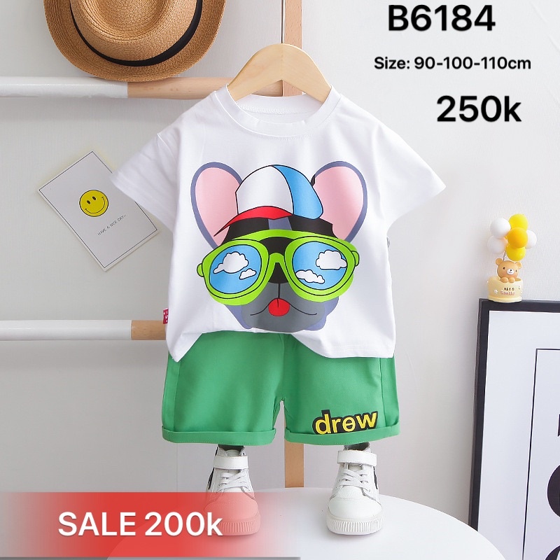 ( thanh lý HÀNG NEW ) Đồ bộ bé trai B6184 ( hàng Quảng châu )