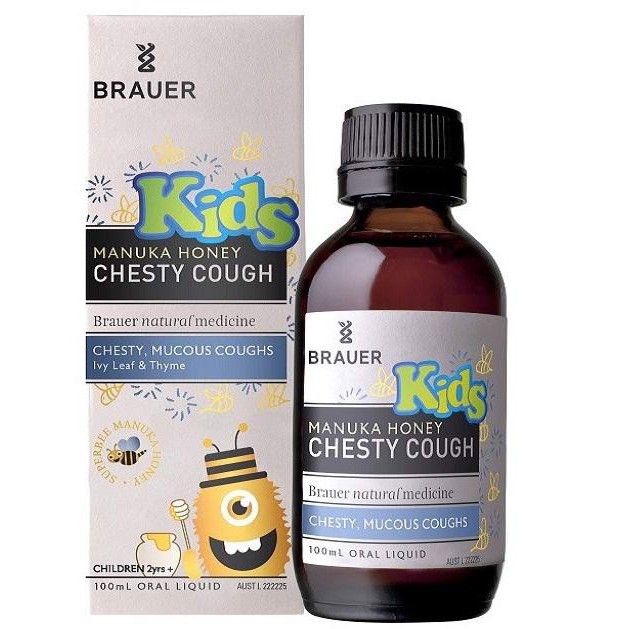 Brauer Honey kids Chesty Cough Hỗ trợ ho đờm cho trẻ ( Hàng chính hãng  Úc)