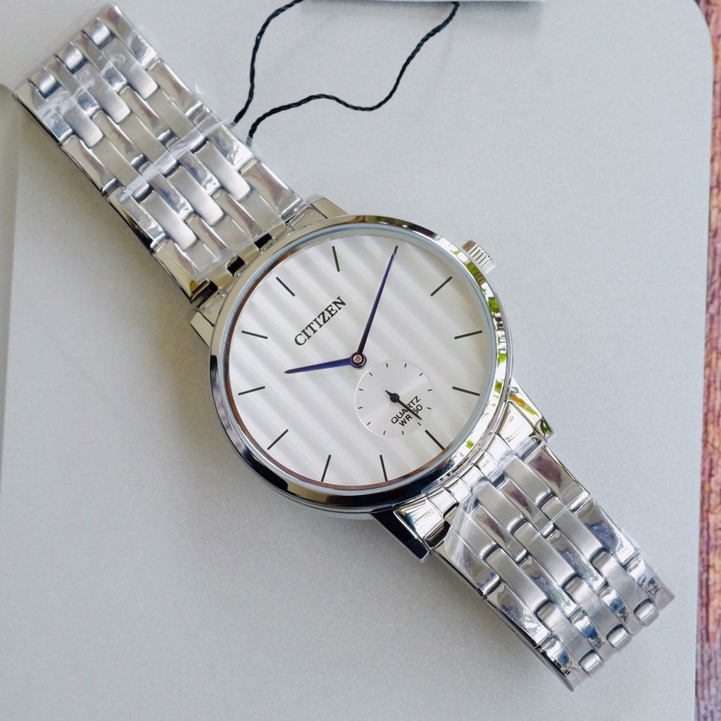 Đồng hồ Nam chính hãng Citizen BE9170-56A Mặt trắng,Kim xanh-Máy Pin Quartz-Dây kim loại cao cấp-Size 39mm