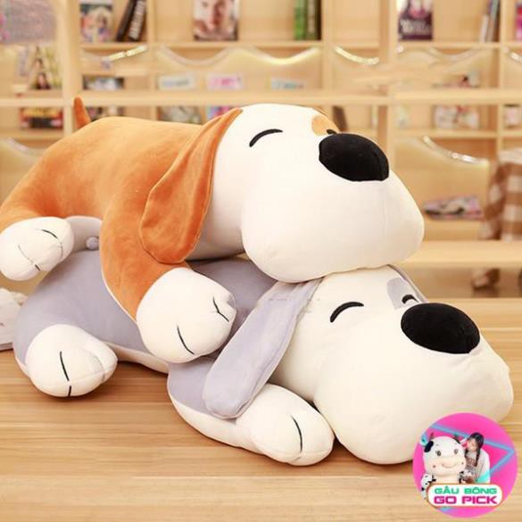Gấu Bông, Thú Nhồi Bông Chó Mắt Híp Hàng Cao Cấp Mềm Mịn Xuất Xứ Hàn Quốc