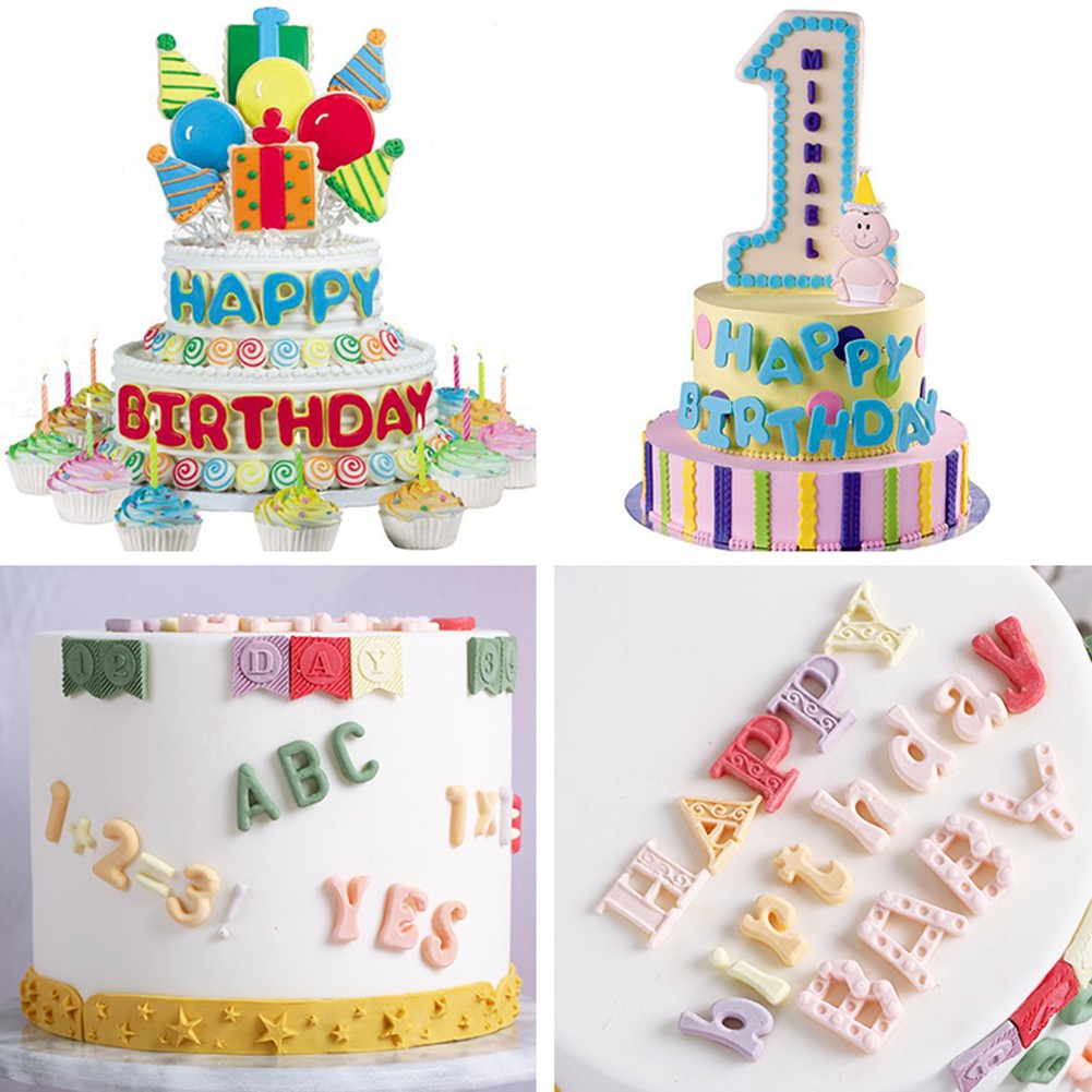 Số Khuôn Silicon Chữ Khuôn Dụng Cụ Làm Kẹo Bảng Chữ Cái Khuôn Trang Trí Bánh