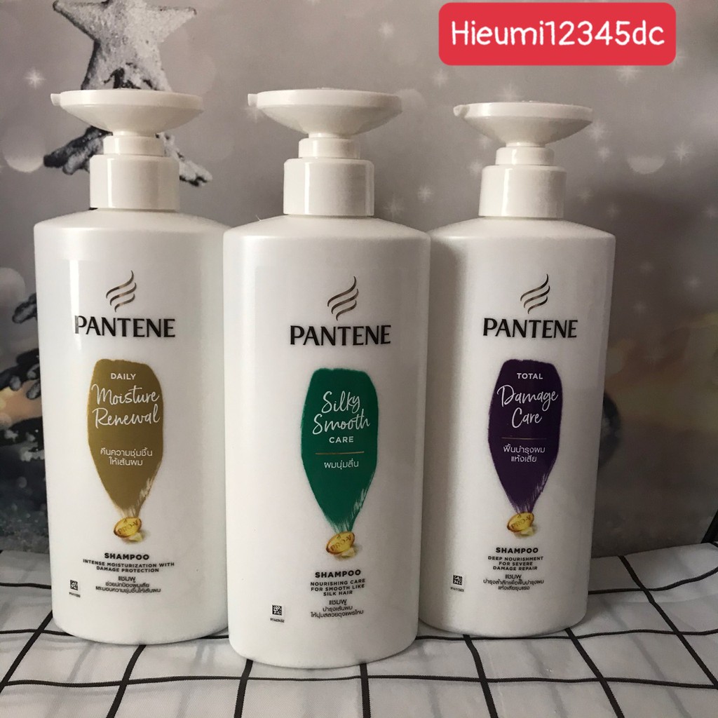 Hàng Thái chất - Dầu gội Pantene Pro-V dưỡng tóc suôn mượt óng ả và ngăn ngừa rụng tóc 410ml