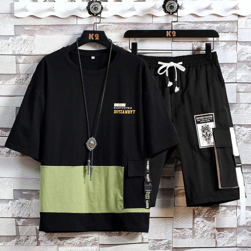 Bộ Quần Áo Thun Nam Ngắn Tay Phối Túi Khoá Dây Chữ Kết Hợp Quần Short Thể Thao Trẻ Trung ZENKODLMEN 90000149C | BigBuy360 - bigbuy360.vn