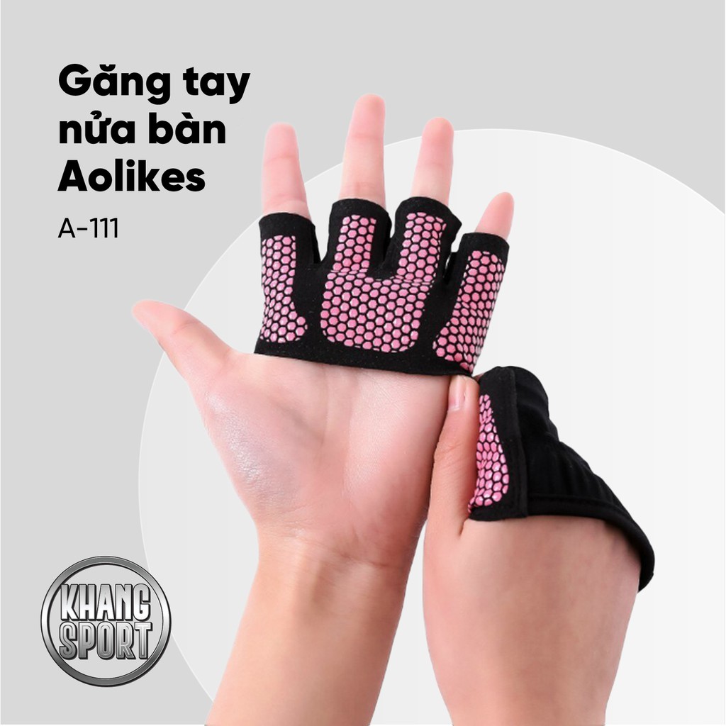 Găng Tay Nửa Bàn Aolikes A-111 | Găng Tay Chính Hãng Cao Cấp Cao Cấp Thể Thao, Tập Gym