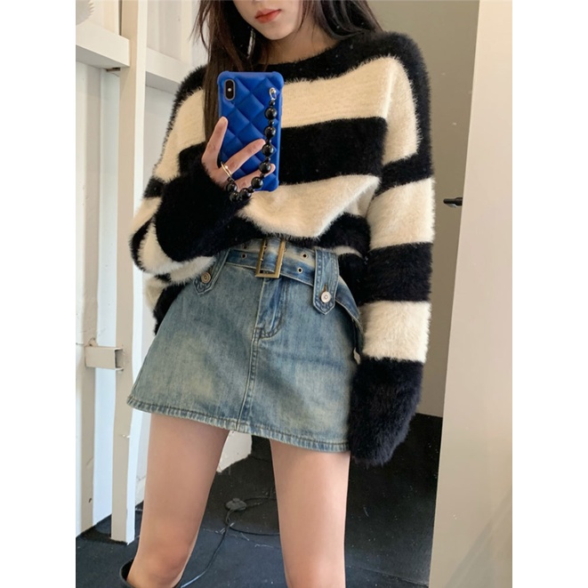 LALISAS Quần short denim Lưng Cao Thời Trang Hàn Quốc Quyến Rũ Cho Nữ