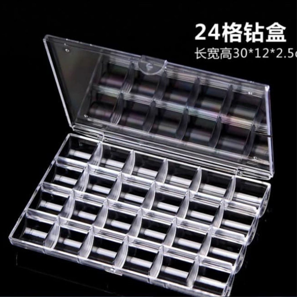 Khay Meka 24 ô Đựng Hoa Nail - Đựng Charm , Đá - Đựng Phụ Kiện- Loại Bé