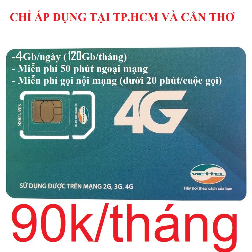 SIM 4G [FREE THÁNG ĐẦU] VIETTEL V120z TẶNG 120GB DATA-GỌI FREE VIETTEL VÀ 50P LIÊN MẠNG FREE KV HCM