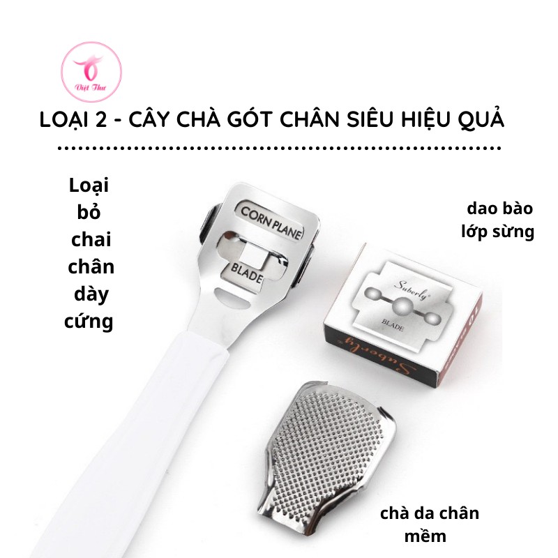 Cây chà gót chân trị nứt nẻ gót chân siêu hiệu quả VIỆT THƯ, chất liệu inox, 75gr, 15,5cm