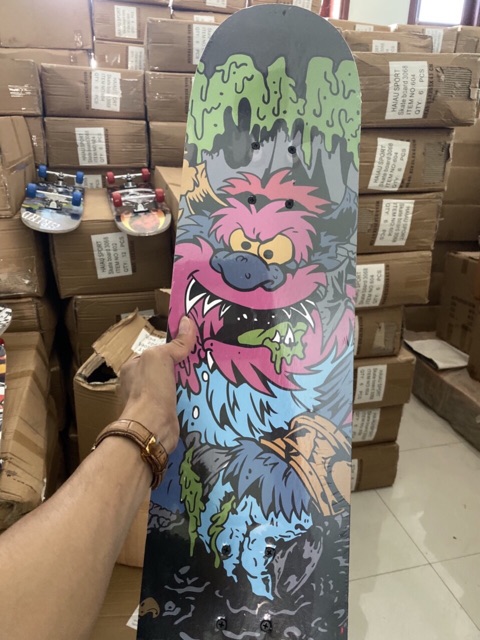 Ván trượt gỗ lớn ) có nhám chống trượt