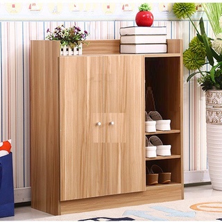 [ HỎA TỐC] Tủ gỗ để giày dép 2 GIAN MÀU NÂU