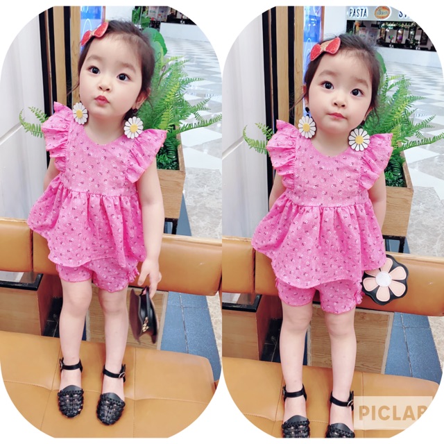 Bộ váy hoa siêu xinh, kute cho bé gái