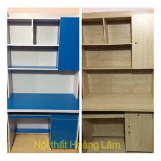 Bàn học liền giá sách dài 1m