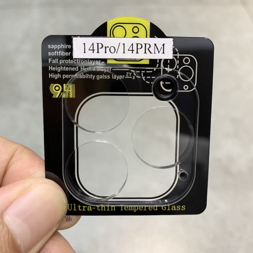 Cường Lực Camera iPhone 14, 14Plus, 14Pro, 14ProMax - Bảo Vệ Nguyên Cụm Camera - Tặng Kèm Bộ Khăn Lau