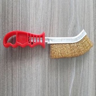 [GIÁ TỐT] Bàn chải đánh rỉ sắt tay cước thép mạ đồng