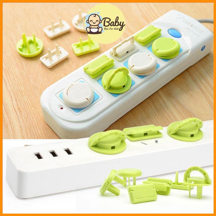 Nút Che Ổ Điện Bịt Ổ Điện An Toàn Cho Bé Thông Minh Thiết Kế Gọn Gàng Đẹp Tiện Dụng BabyRice 040