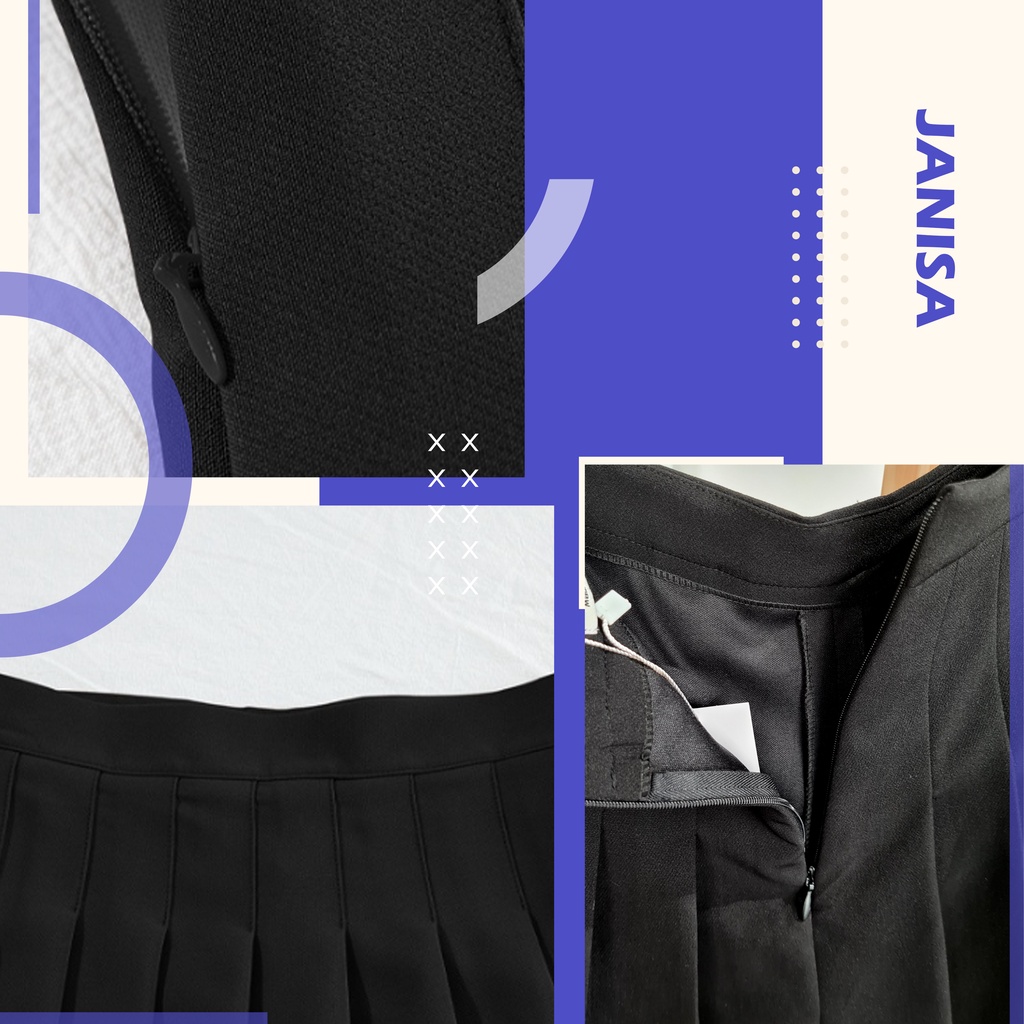 Chân váy xếp ly lưng cao tennis ngắn công sở đẹp JANISA CV02 | BigBuy360 - bigbuy360.vn