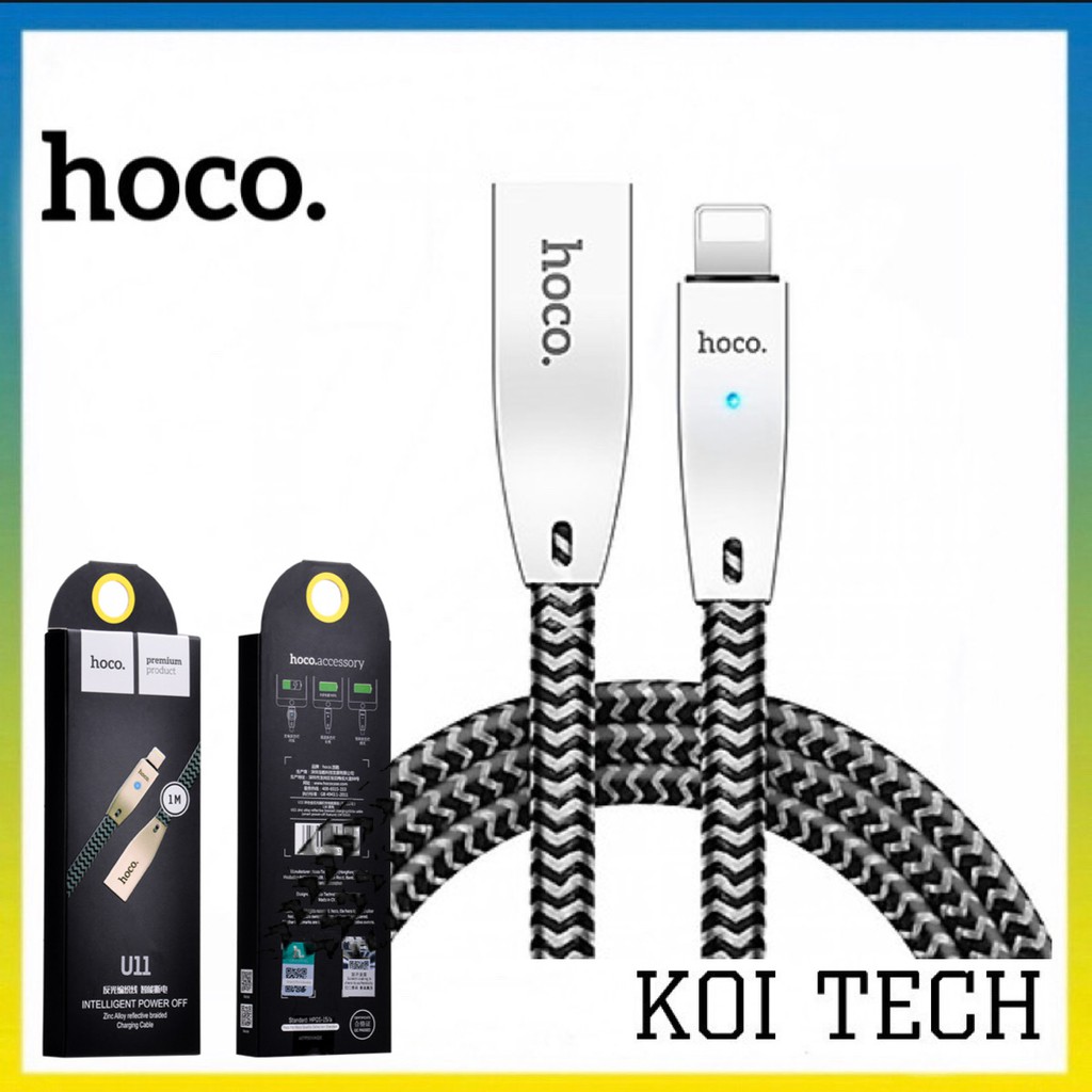 Dây sạc tự ngắt điện IPhoco u11-cáp sạc dây kim loại tự ngắt điện cho IPtablet táo-vienthonghn