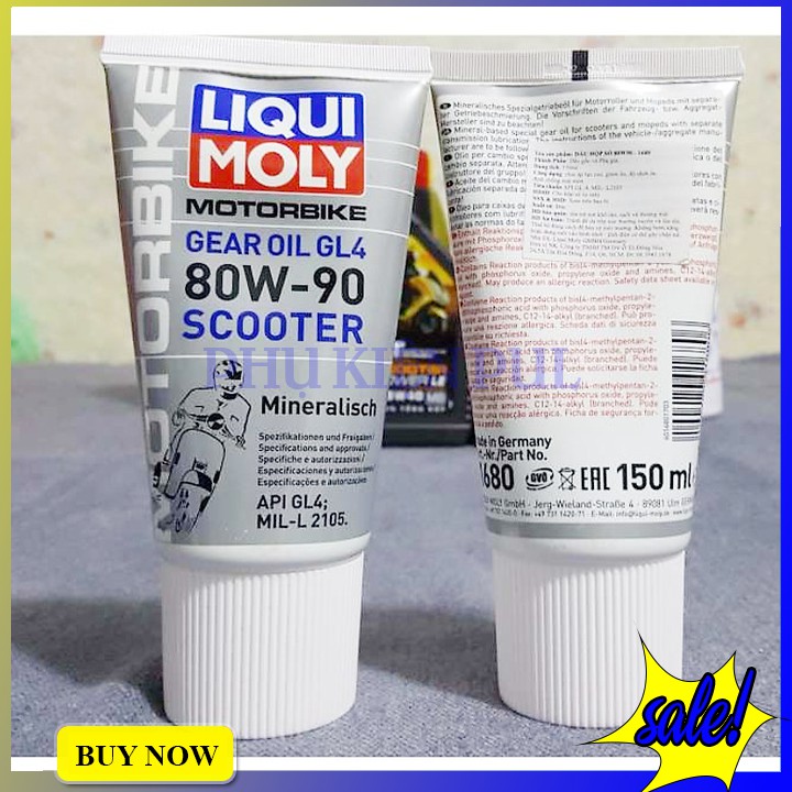 Nhớt hộp số liqui moly moto Biker gear oil 80w-90 - nhớt láp của đức cho xe tay ga