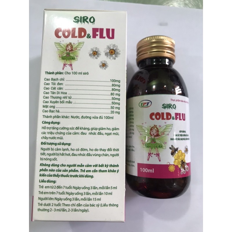 Siro Cảm Cúm  COLD & FLU - Bổ Phế, giảm Ho , Long Đờm