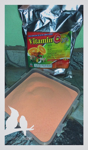 Vitamin C 20% dạng bột mịn - bổ sung Vitamin, kích thích thèm ăn cho vật nuôi (chiếc lẻ 100gr)