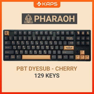 Keycap Pharaoh PBT profile Cherry in dyesub 129 nút cho bàn phím cơ layout 108/104/98/87/84/75/68/64/61