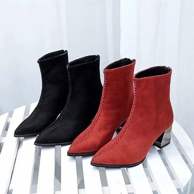 Boots da lộn đế tráng gương
