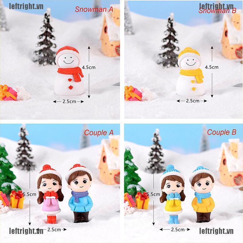 Mô Hình Người Tuyết Mini Trang Trí Sân Vườn