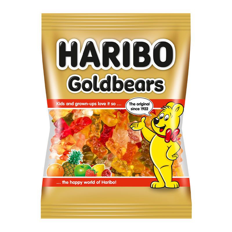 Kẹo dẻo Haribo Goldbears hình trái cây gói 80g (đủ vị best seller)