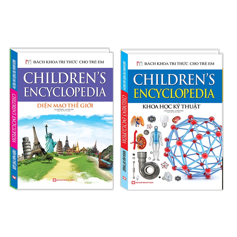 Sách-Combo 2c - Bách khoa tri thức cho trẻ em Diện mạo thế giới &amp; Khoa học kỹ thuật