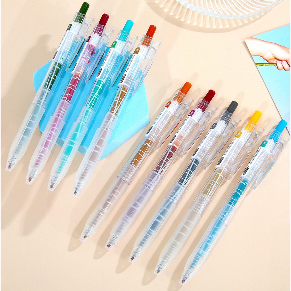 Bút mực gel Morandi 0.5mm nhiều màu sắc có thể thay ruột bút (có bán ruột bút lẻ)