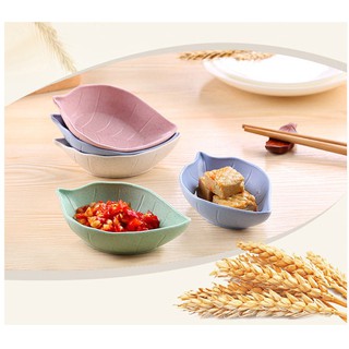 Bát lúa mạch mini hình lá đựng đồ ăn dặm, nước chấm, gia vị